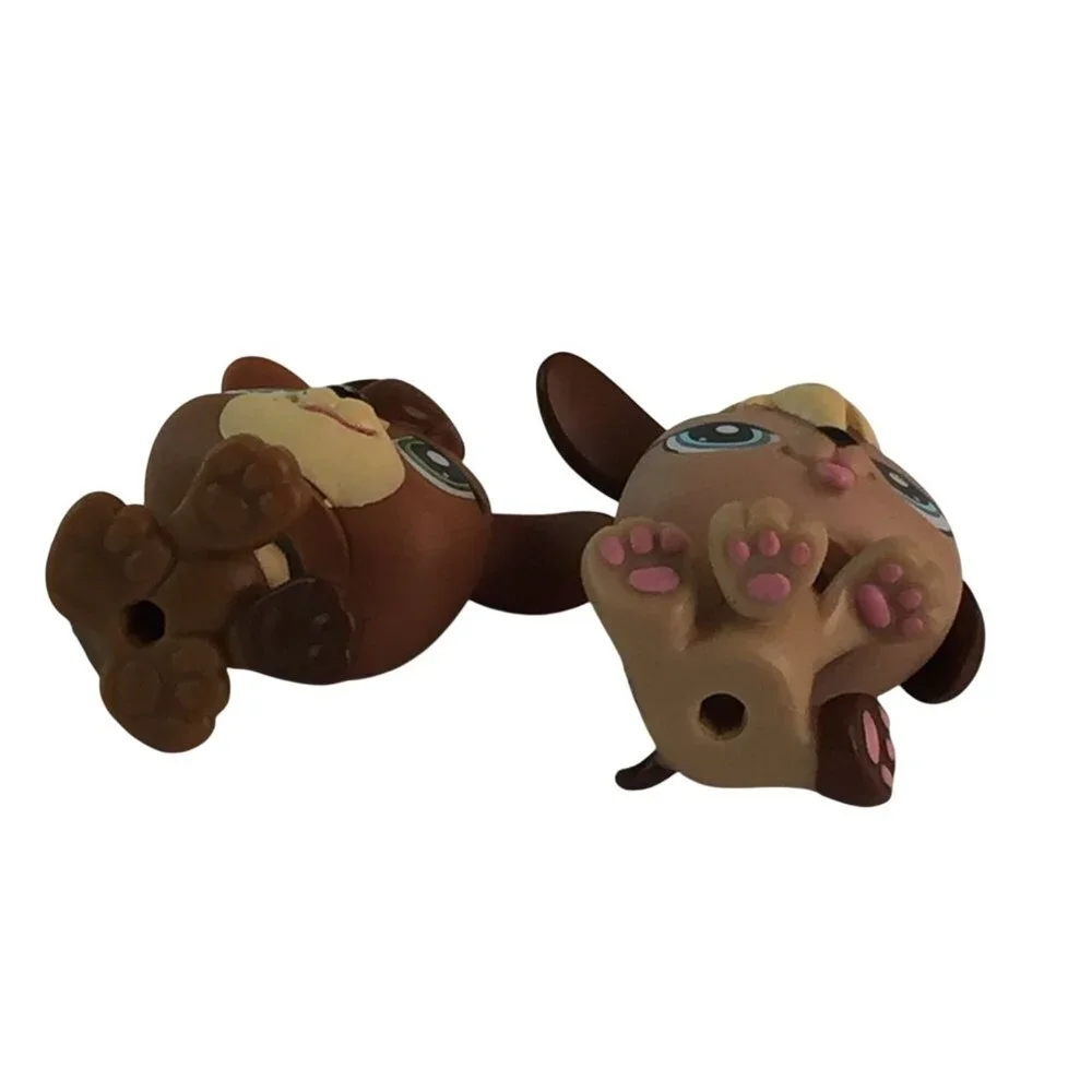 Littlest Pet Shop LPS‎ Petriplet Dogs #1338 Brown #134 Tan Puppy Figures